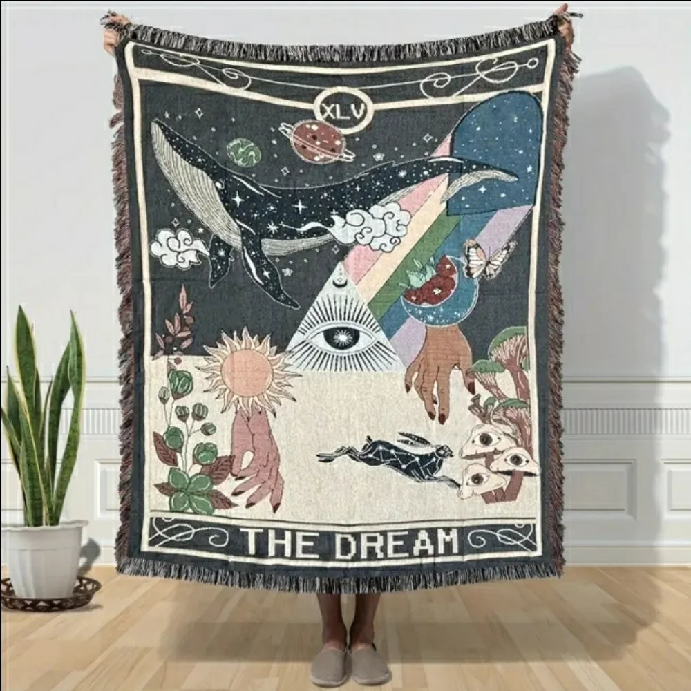 Whimsical 'DREAM' Throw Blanket / Tapestry NWT!